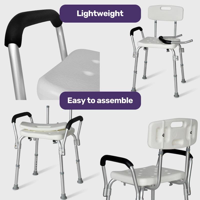 Equipmed Shower Chair Bath Seat White