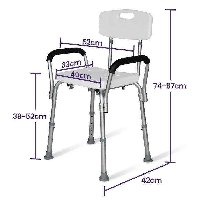 Equipmed Shower Chair Bath Seat White
