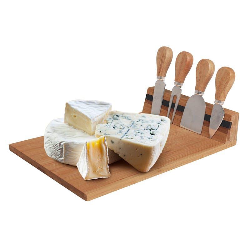 Living Today Bamboo Cheese Board and Knife Set