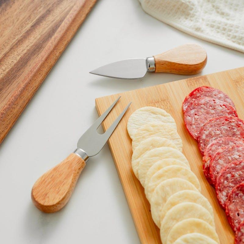 Living Today Bamboo Cheese Board and Knife Set