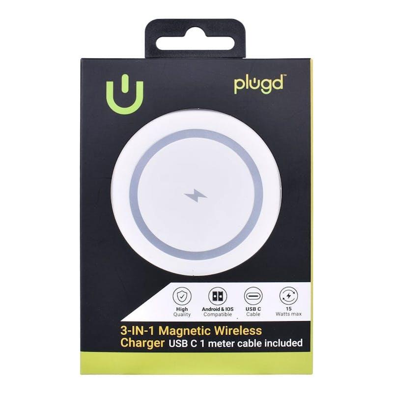 PLUGD 3 in 1 Wireless Charging Foldable Station for Apple Mag Safe 1 Piece