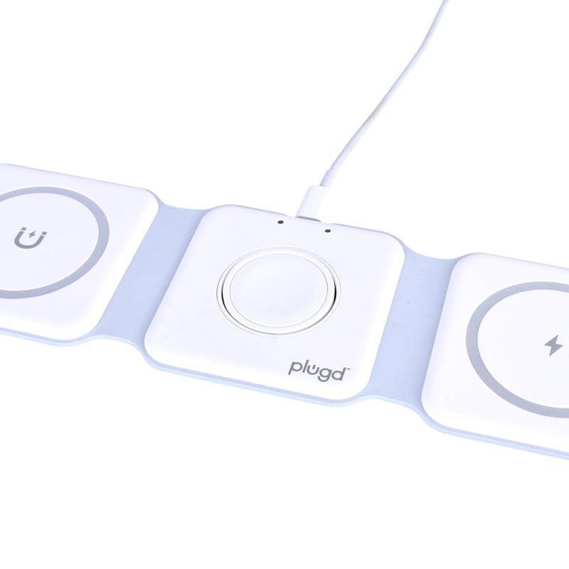 PLUGD 3 in 1 Wireless Charging Foldable Station for Apple Mag Safe 1 Piece