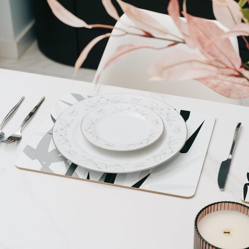 Clevinger MDF Placemats and Coasters Bamboo 8 Pieces