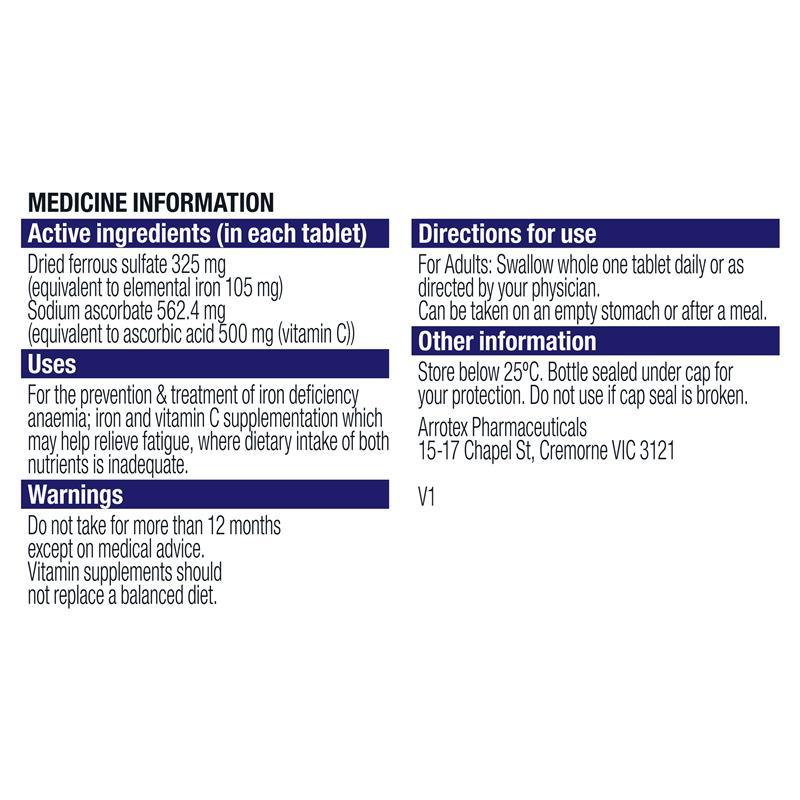 FERRO-GRAD Iron & Vitamin C 90 Tablets