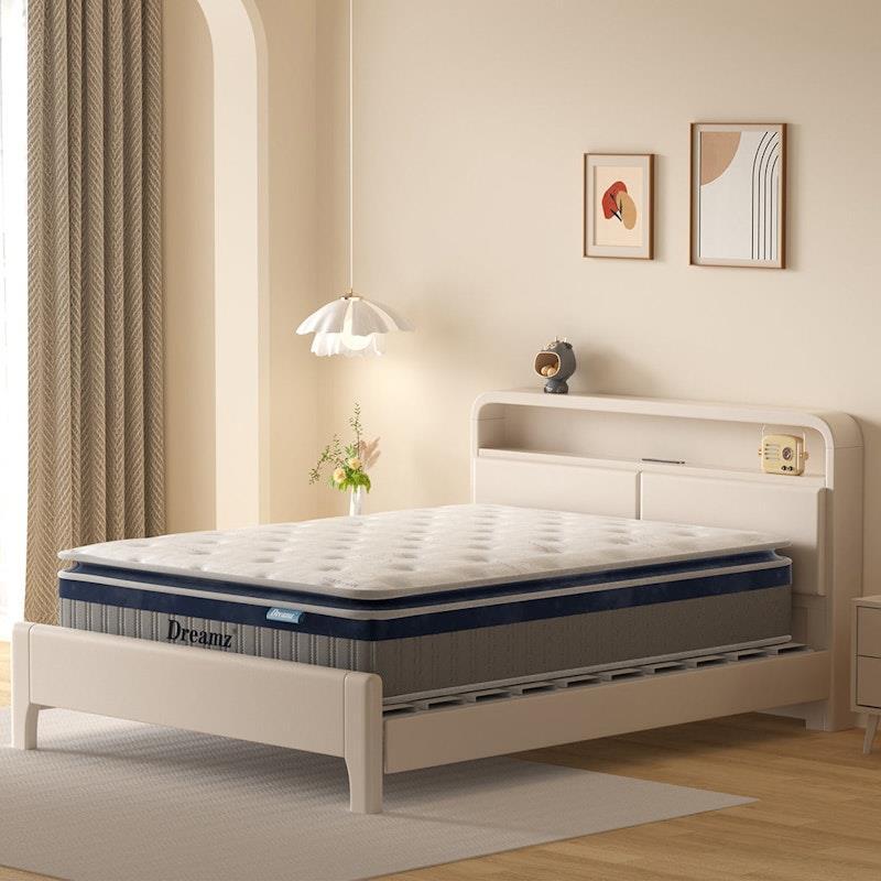 DreamZ Spring Mattress Pillow Top 7 Zone Pocket Spring  Memory Foam 32CM Queen