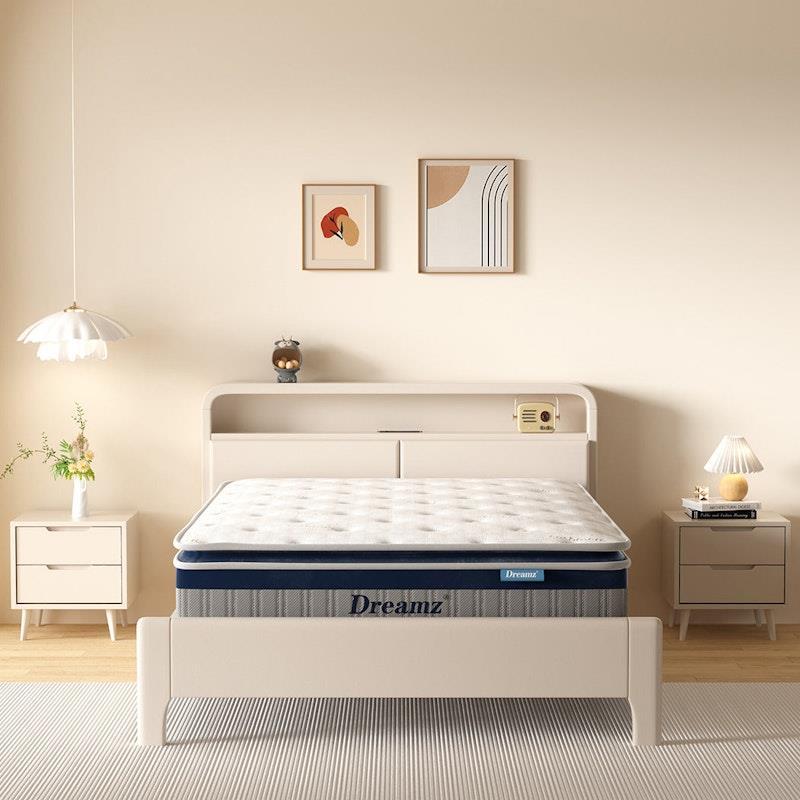 DreamZ Spring Mattress Pillow Top 7 Zone Pocket Spring  Memory Foam 32CM Queen