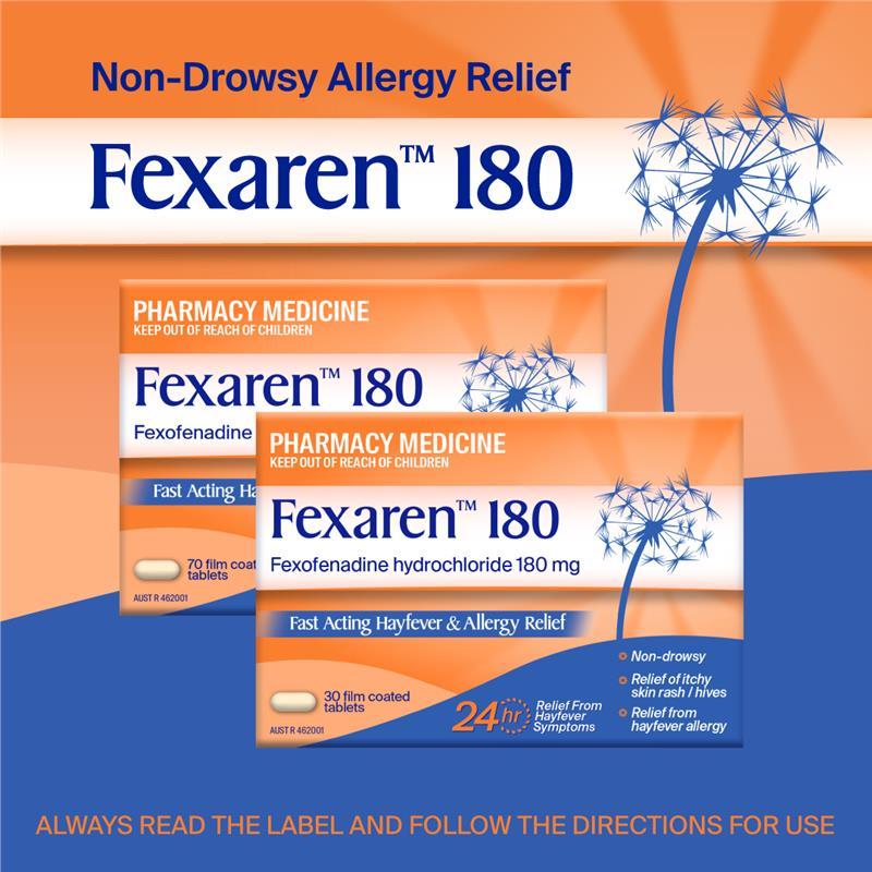 Fexaren 180mg 30 Tablets