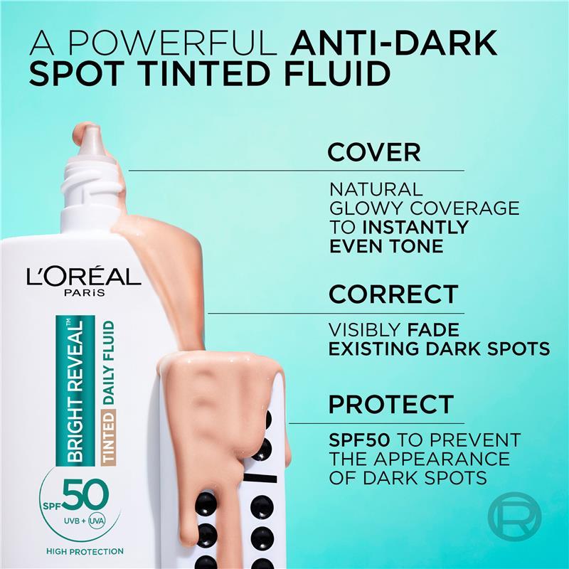 L'Oreal Bright Reveal Tinted SPF 50 Fluid Light 50ml