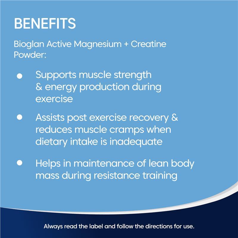 Bioglan Active Magnesium + Creatine 300g