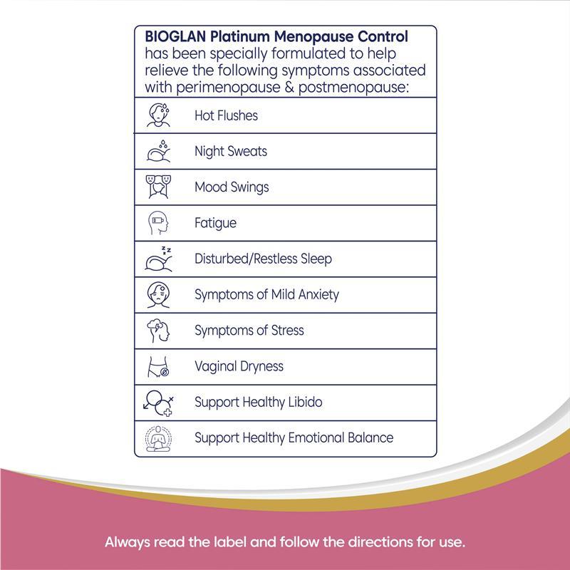 Bioglan Platinum Menopause Control 60 Capsules
