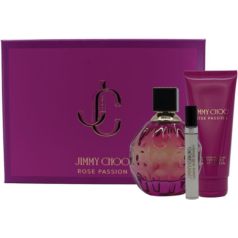 Jimmy Choo Rose Passion Eau De Parfum 100ml 3 Piece Set