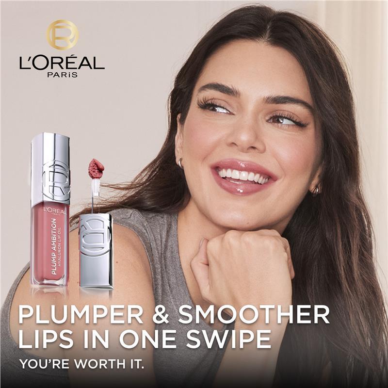 L'Oreal Paris Plump Ambition Hyaluron Lip Oil 641 Latte Glace