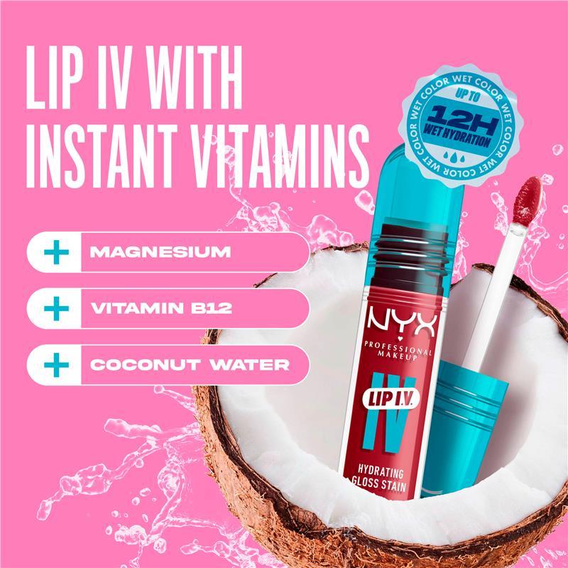 NYX Lip IV Hydrating Gloss Stain Bubblegum Burst