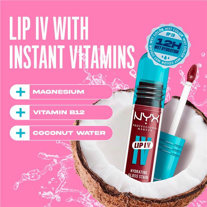 NYX Lip IV Hydrating Gloss Stain Drippin In Rose