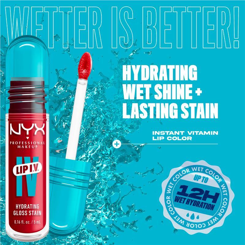NYX Lip IV Hydrating Gloss Stain Red-y Set Wet