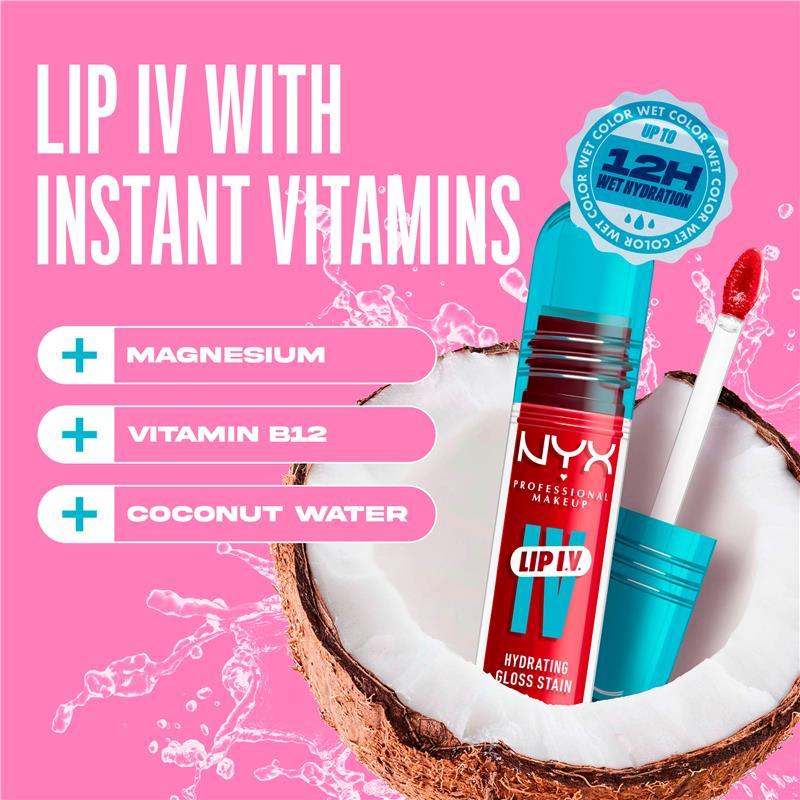 NYX Lip IV Hydrating Gloss Stain Red-y Set Wet