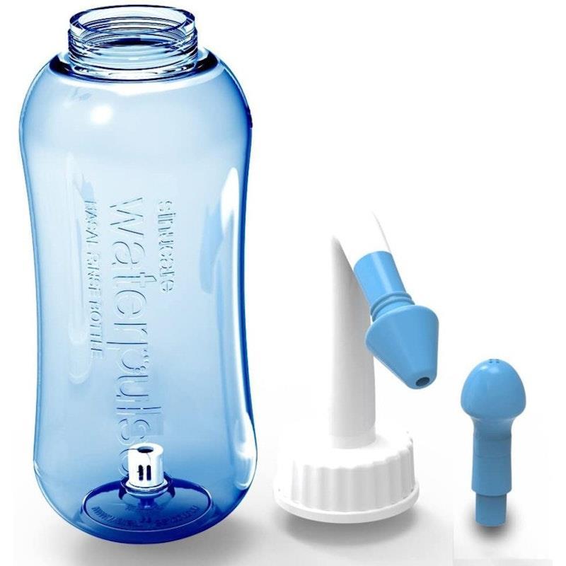 Waterpulse Sinus Rinse Neti Pot Kit with 30 Washing Salt Pack Bundle