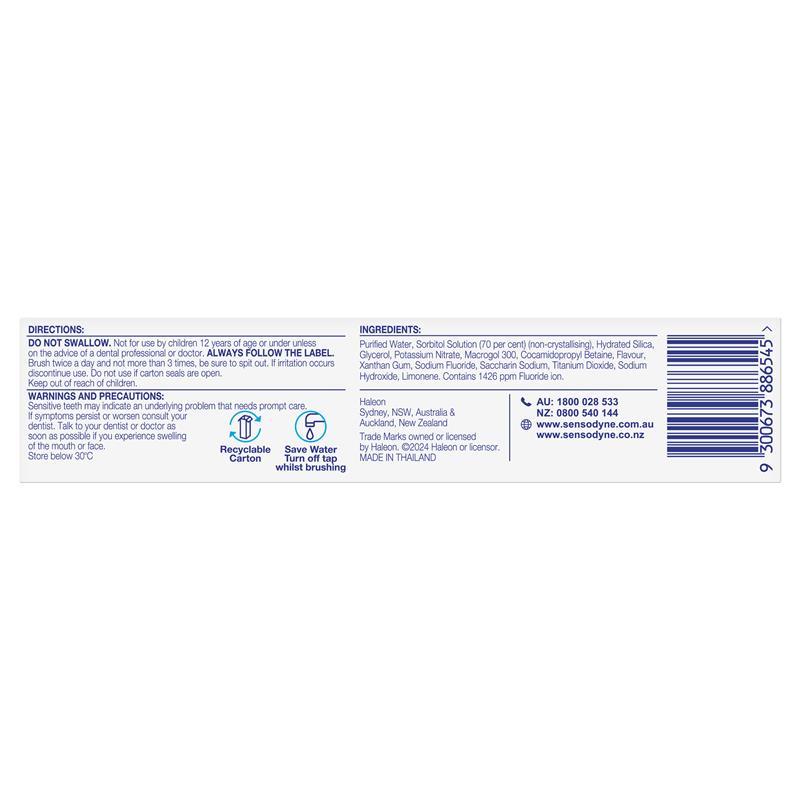 Sensodyne Toothpaste Sensitivity & Enamel Fresh Mint 100g