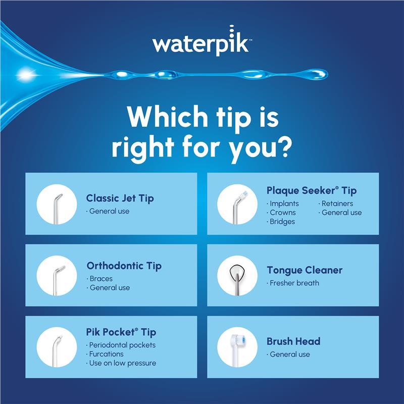Waterpik Cordless Slide Travel Water Flosser White