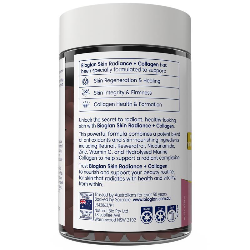 Bioglan Skin Radiance + Collagen 60 Tablets