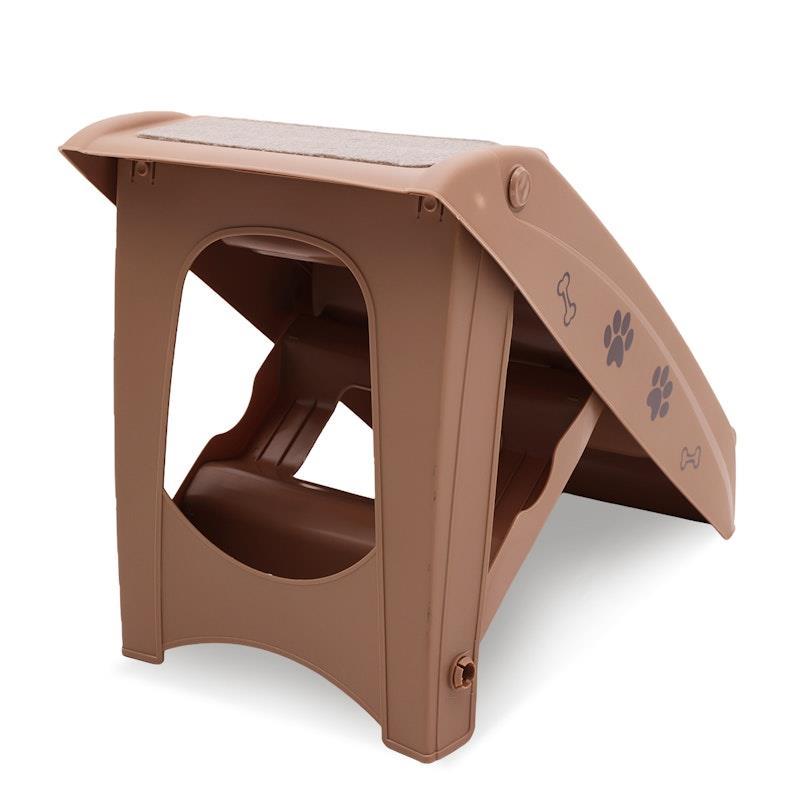 Furtastic 50cm Foldable Pet Stairs Ramp Brown