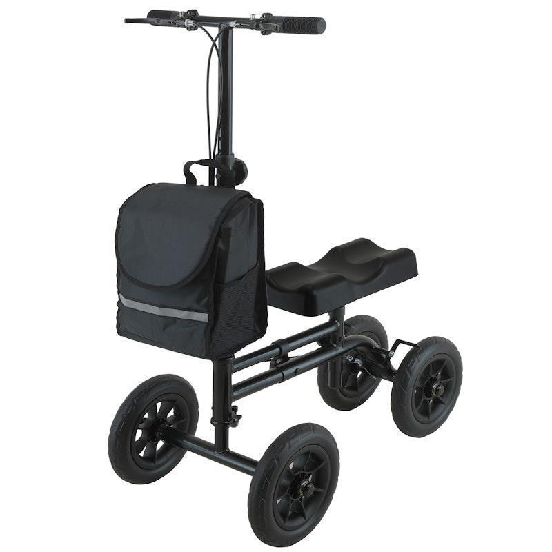 Orthonica Foldable Steel Mobility Knee Scooter Walker Black
