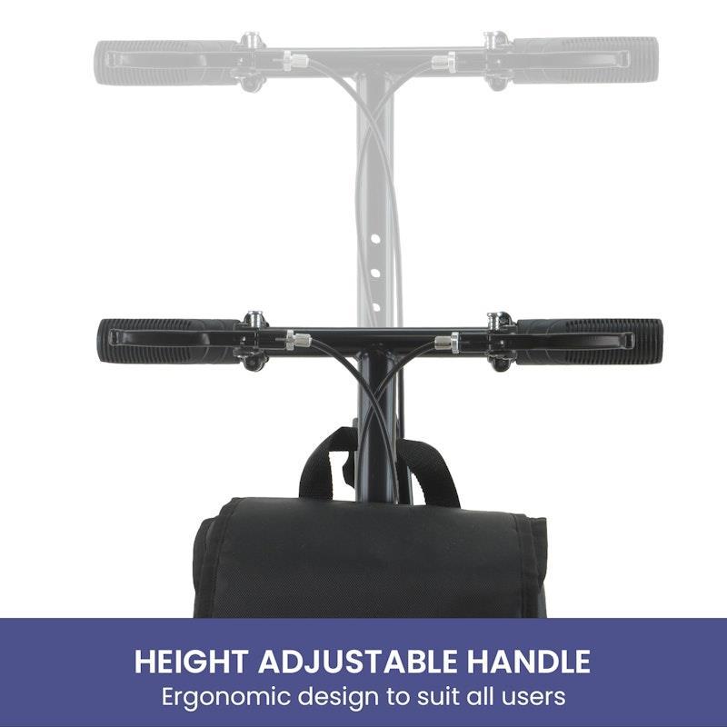 Orthonica Foldable Steel Mobility Knee Scooter Walker Black