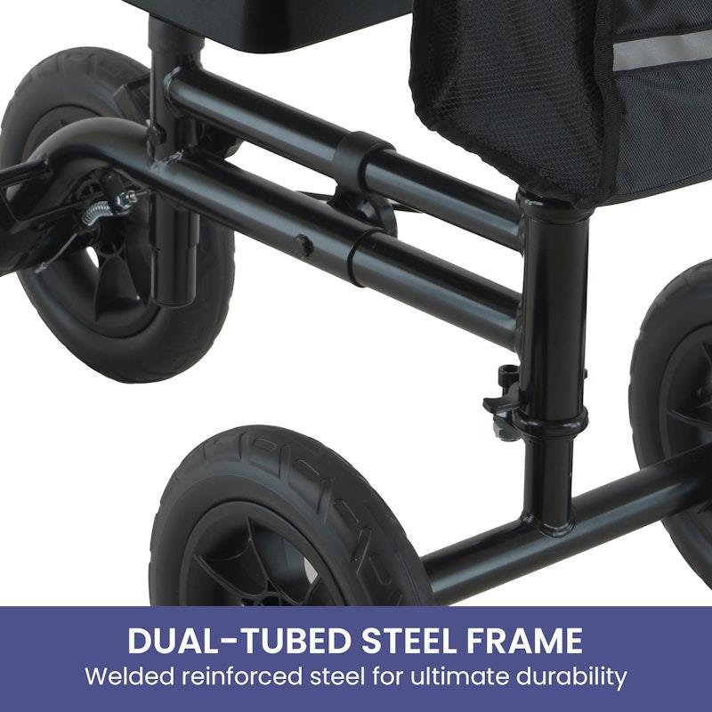 Orthonica Foldable Steel Mobility Knee Scooter Walker Black