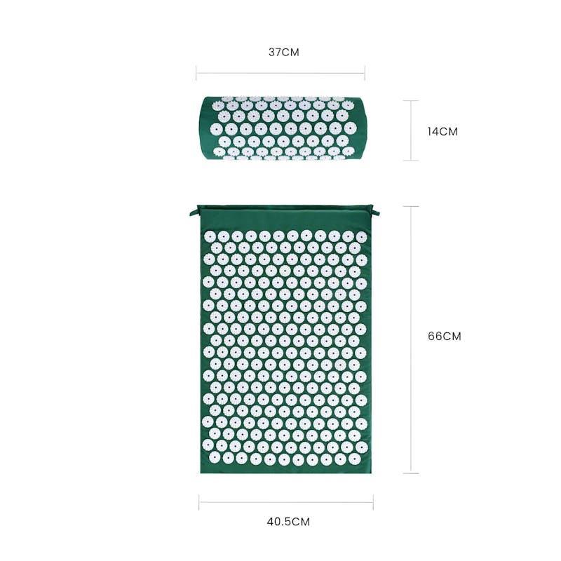 Fandcy Acupressure Mat Pillow Set Massage Acupressure Mat Back Neck Full Body Relaxation with Bag 1Pack