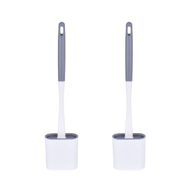Clevinger Flexible Silicone Toilet Brush & Holder 2Pack