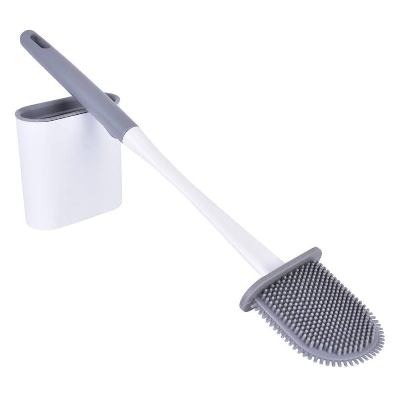 Clevinger Flexible Silicone Toilet Brush & Holder 2Pack