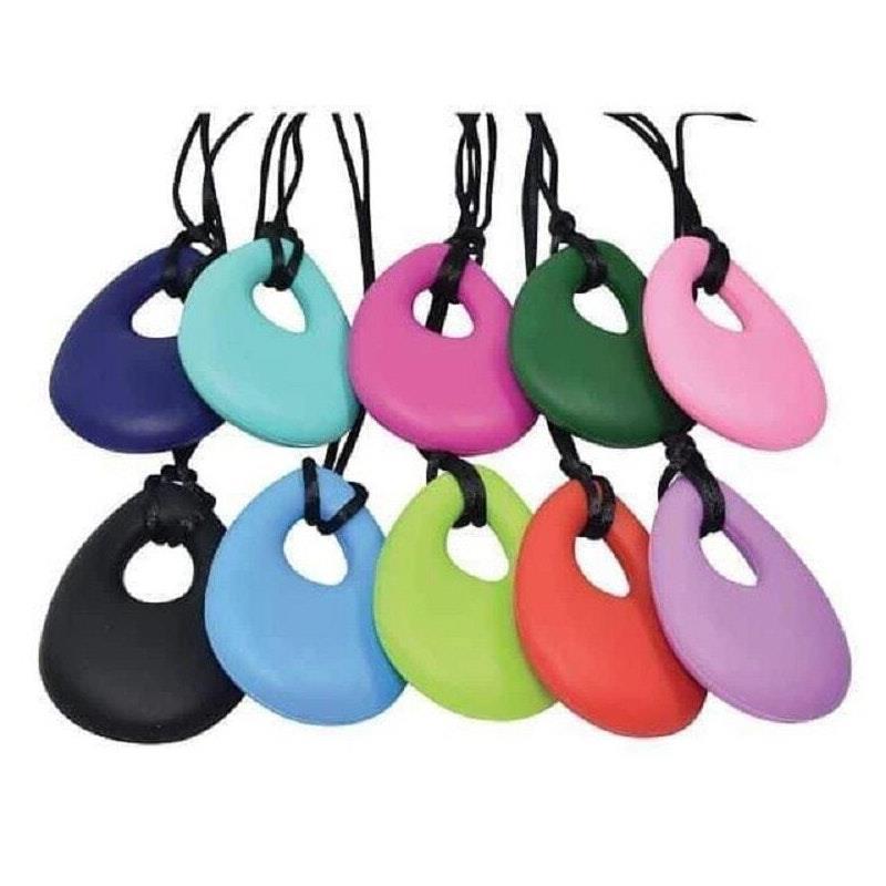 Sensory Safari Sensory Necklace Tear Drop Dark Teal Green