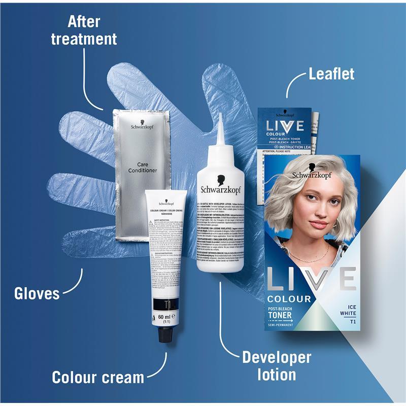 Schwarzkopf Live Colour Semi-Permanent Toner Ice White T1