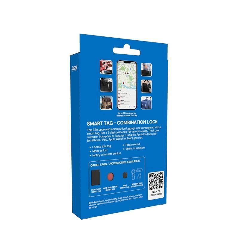 Laser TSA Lock Smart Tag with Rechargeable Battery Black 1 Piece