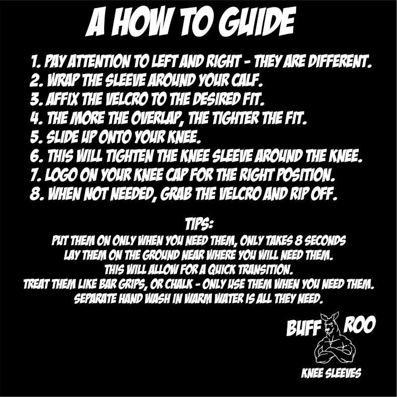 Buff Roo Knee Sleeves 7mm- Pair Large