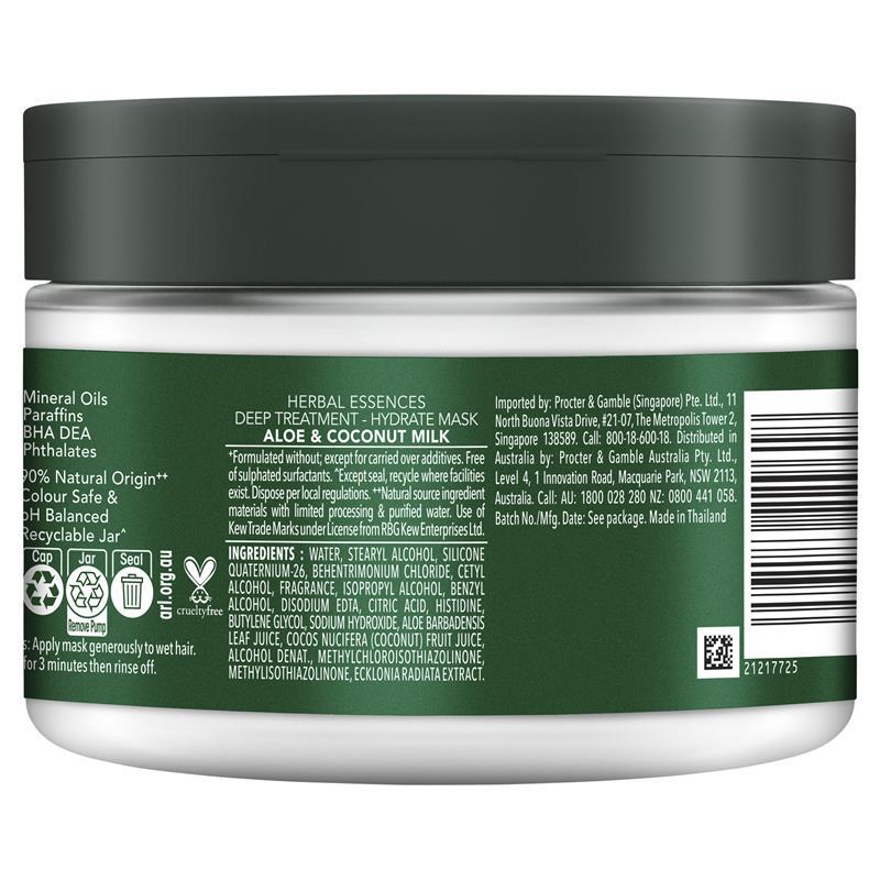 Herbal Essences Bio Renew Coconut Milk & Aloe Deep Hydrate Mask 300ml