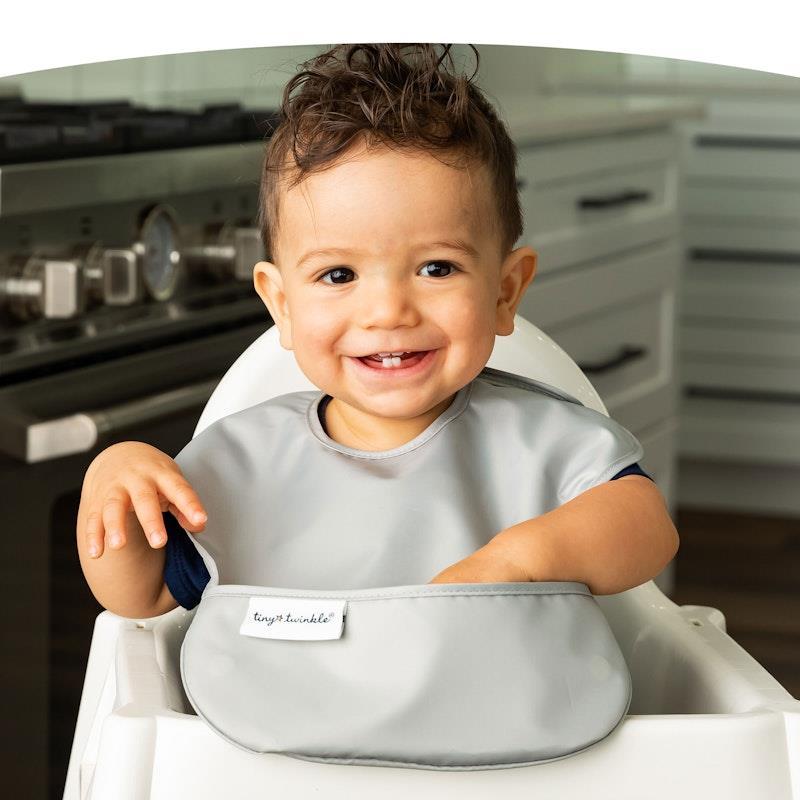 Tiny Twinkle - Mess-proof Easy Bib - Solid Boy Set of 3