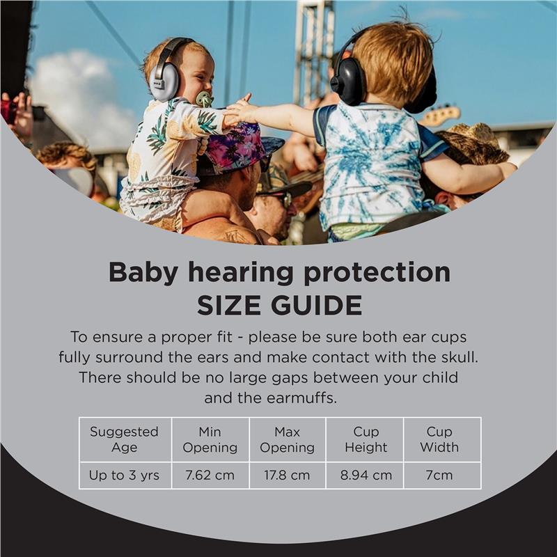 Banz Ear Muffs Mini 0-2 Years Black
