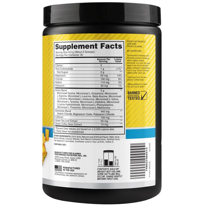 Optimum Nutrition Amino Energy + Electrolytes Pineapple 30 Serves 285g
