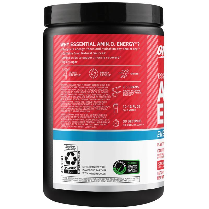 Optimum Nutrition Amino Energy + Electrolytes Strawberry 30 Serves 285g