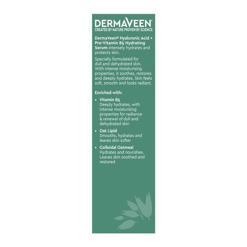 DermaVeen Face Hyaluronic Acid + Pro-Vitamin B5 Hydrating Serum 30ml