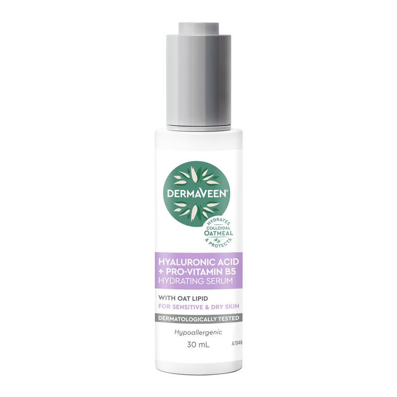 DermaVeen Face Hyaluronic Acid + Pro-Vitamin B5 Hydrating Serum 30ml
