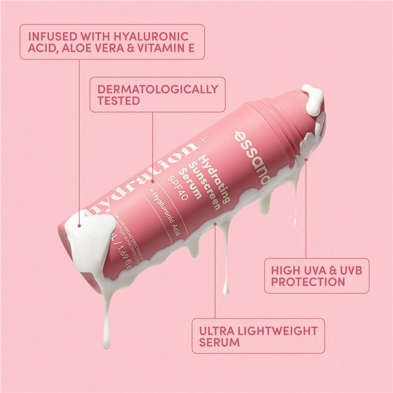 Essano Hydration+ Hydrating Sunscreen Serum SPF40 50ml