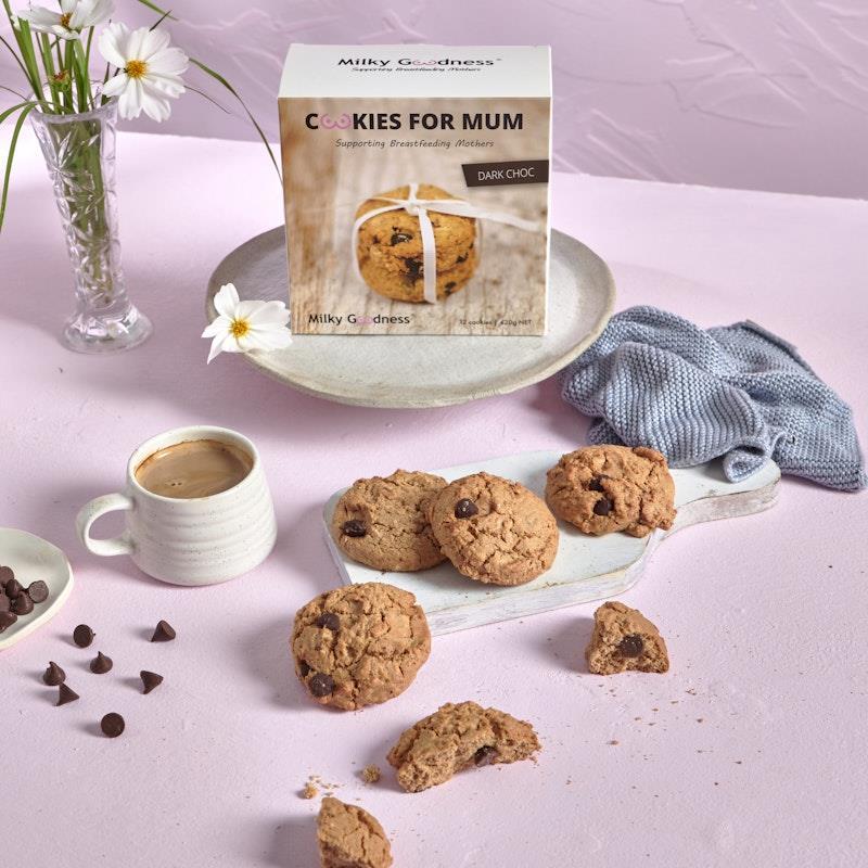 Milky Goodness Dark Chocolate Chip Lactation Cookies 12Pack