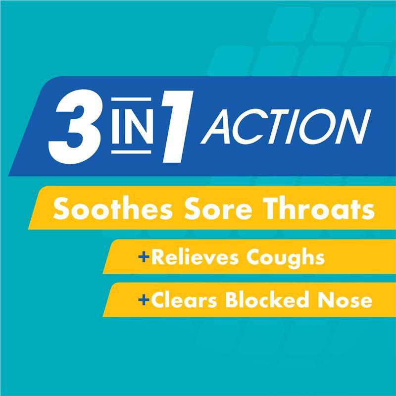 Difflam Soothing Cough + Sore Throat + Blocked Nose Honey Lemon 32 Lozenges