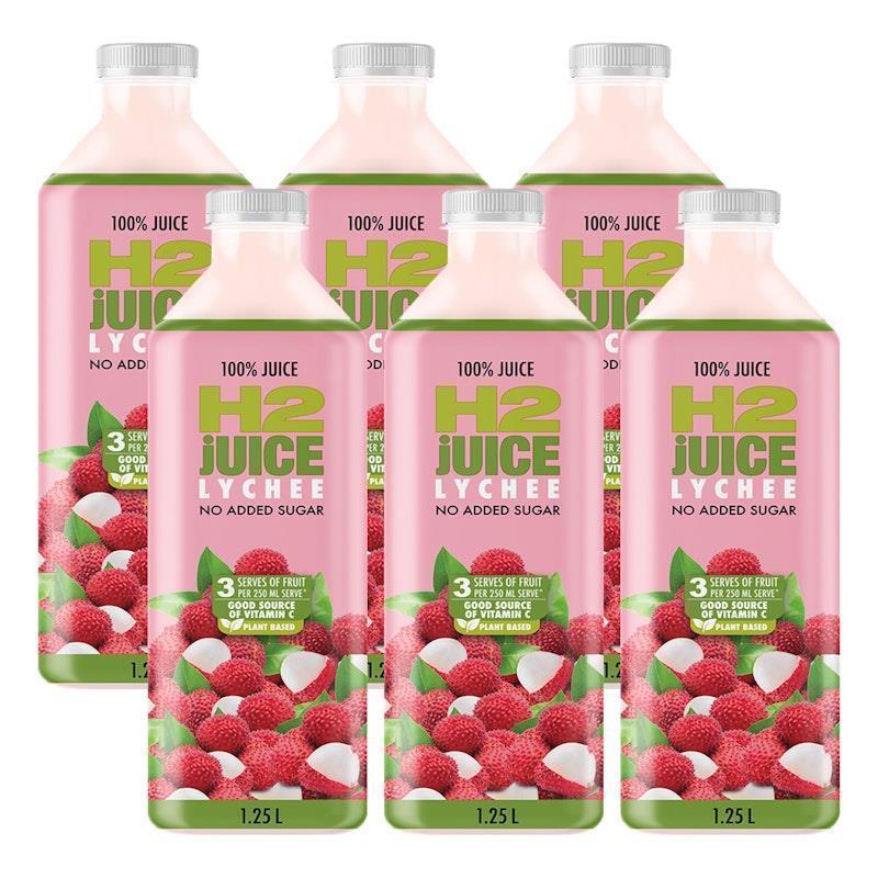 H2 Juice 1.25L Lychee 6Pack