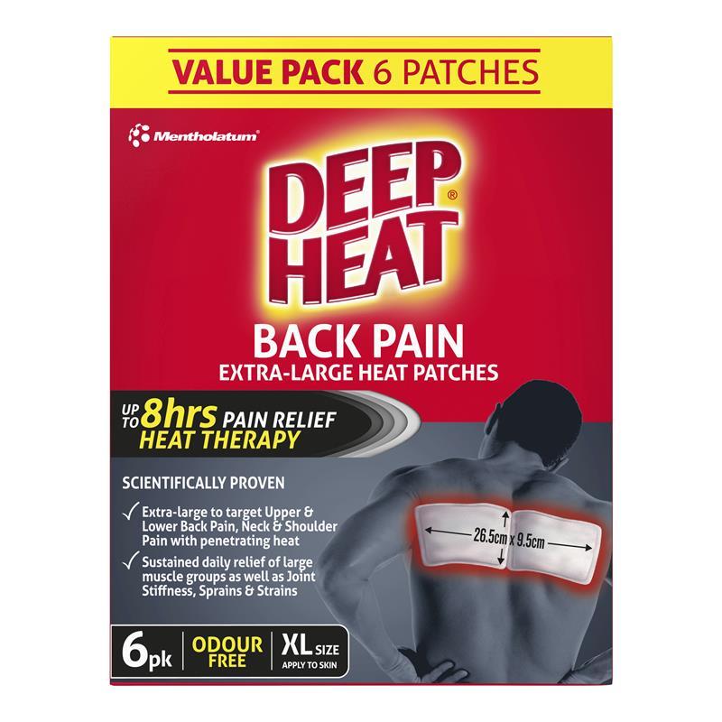 Deep Heat Extra Large Heat Back Patches 6 Pack Exclusive