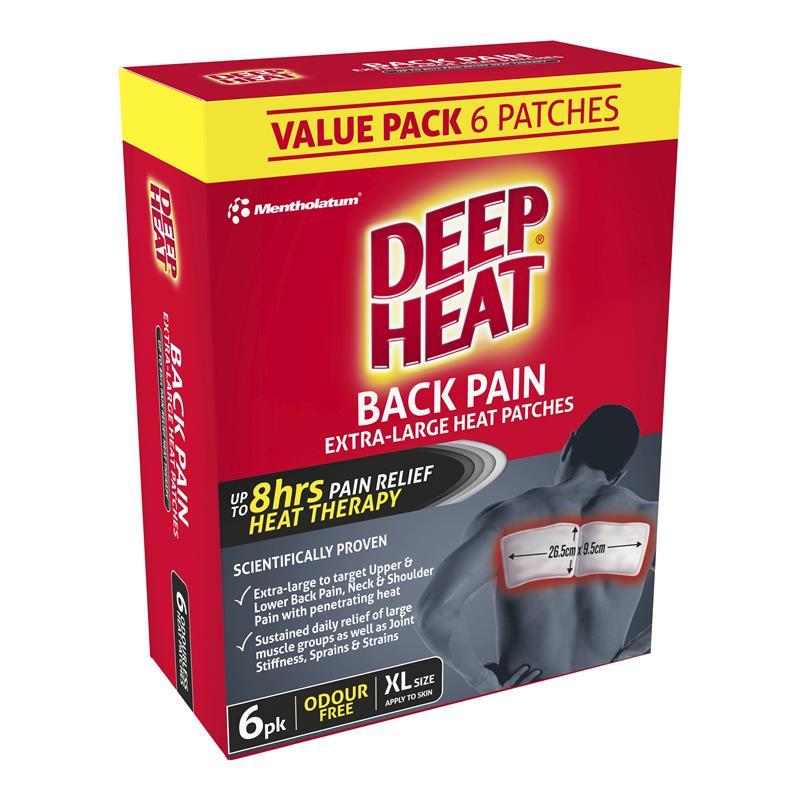 Deep Heat Extra Large Heat Back Patches 6 Pack Exclusive