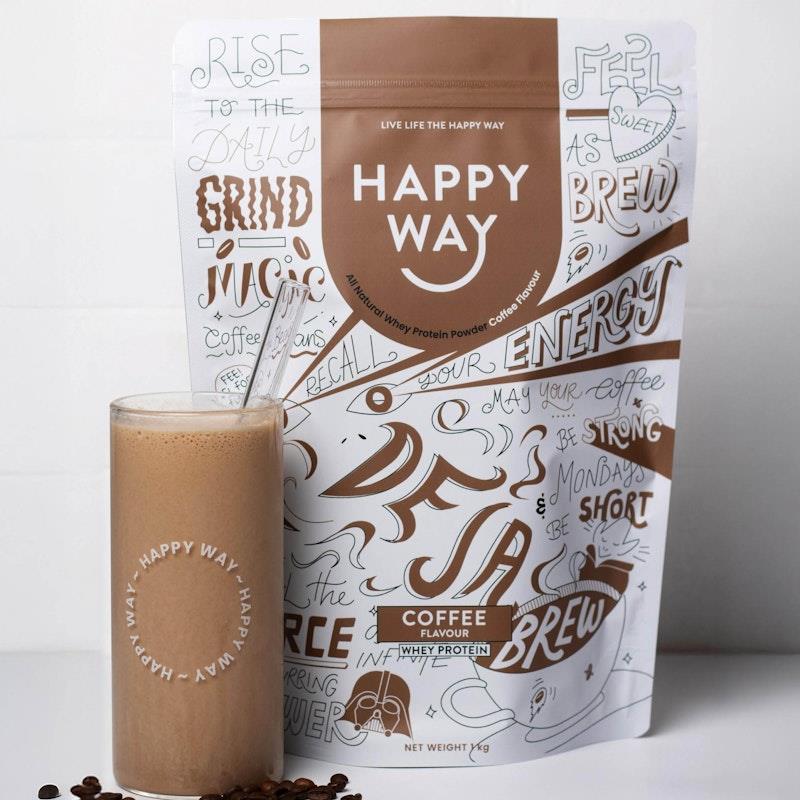 Happy Way Deja Brew Coffee Whey Protein Powder 1kg