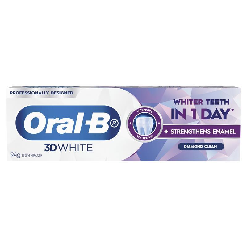 Buy Oral B Toothpaste 3D White Intensive Whitening Diamond Clean 94g ...